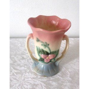 Vintage 5-1/2" Tall Hull Art Pottery 2 Handled Flower Vase, # W-3-5 1/2
